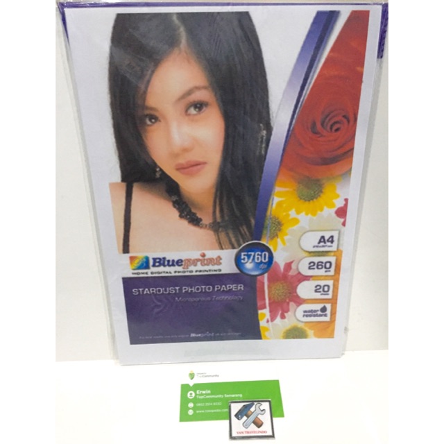 STARDUST PHOTO PAPER KERTAS FOTO A4 5760 dpi ANTI AIR MICROPHORUS TECH