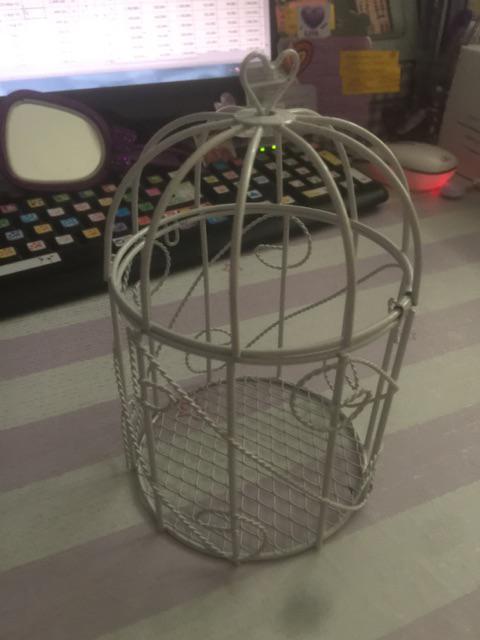 Sangkar Burung D10cm Birdcage Tabung Putih