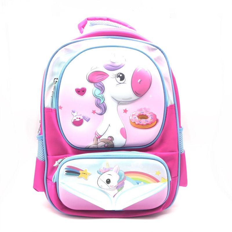 R011- TAS SEKOLAH SD TAS RANSEL ANAK PEREMPUAN TAS TIMBUL IMPORT 100%