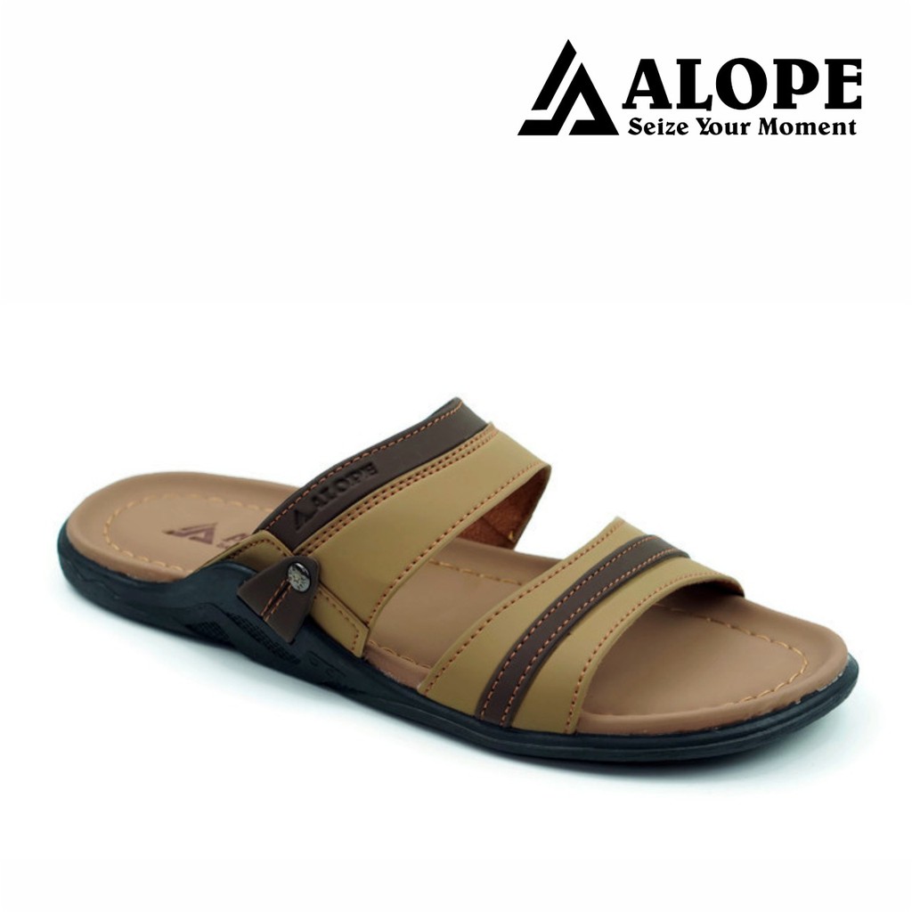 Sandal Kulit Alope H 06 Model Cowok Sendal Pria Kasual Ukuran 39 Sampai 43-7
