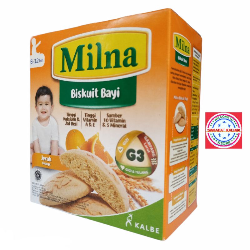 MILNA BISKUIT BAYI JERUK 130GR PER 1 BOX