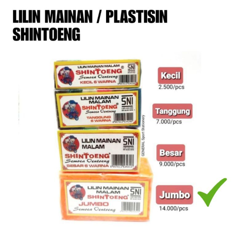 Lilin Mainan / Plastisin Shintoeng JUMBO