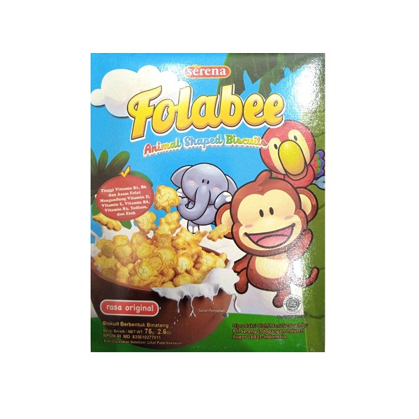 

SERENA FOLABEE ANIMAL SHAPED BISCUIT ORIGINAL 75g