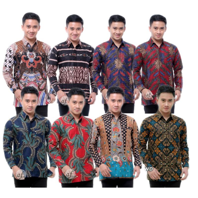 BATIK PRIA SIZE M L XL XXL  BSWART BatiK HRB026 Kenongo Hem Panjang Padi