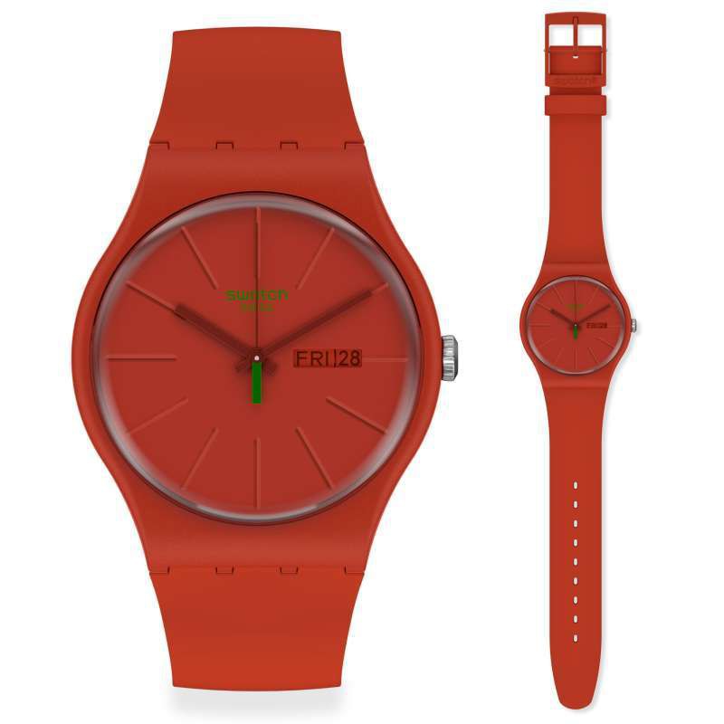 SWATCH SO29R700 - Jam Tangan Pria - REDVREMYA - Merah Original