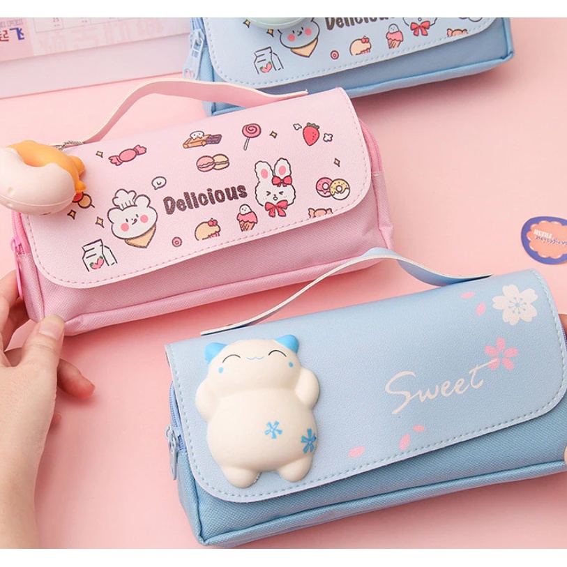 Tempat Kotak Pensil Anak Karakter Lucu unik 3D Waterproof CS04