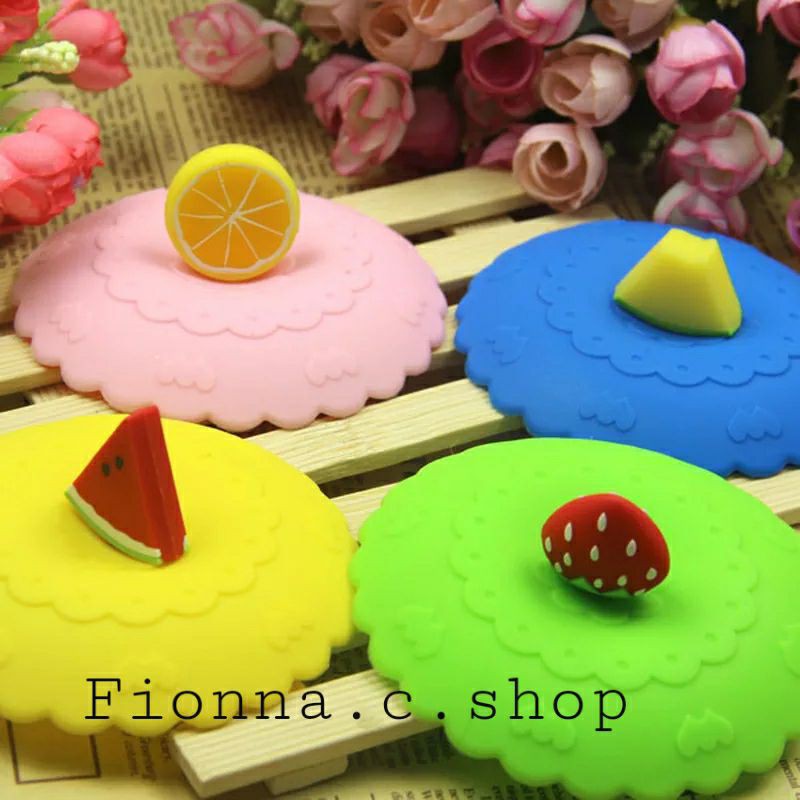 Tutup gelas/Cangkir unik bahan silicone warna warni/Glass lid silicone