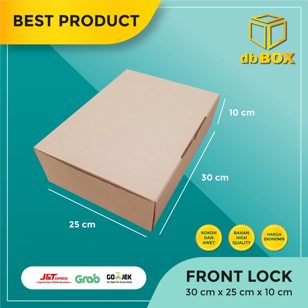 

(10 pcs) Kardus Uk. 30x25x10 ....Die Cut kotak Kue, snack -aksesoris-dll model box pizza