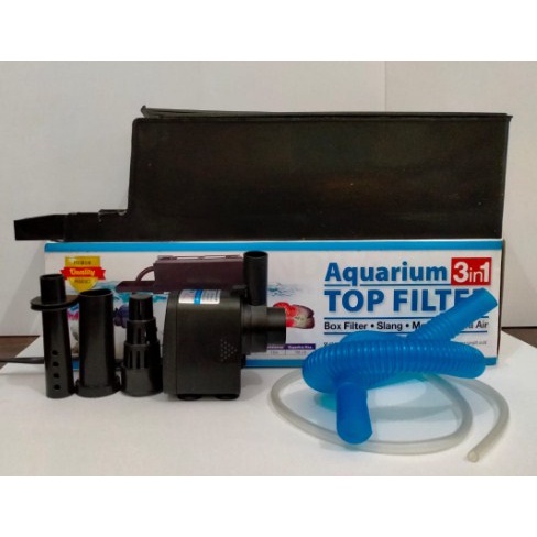 3 In 1 Top Filter Aquarium Termasuk Pompa Air Akuarium