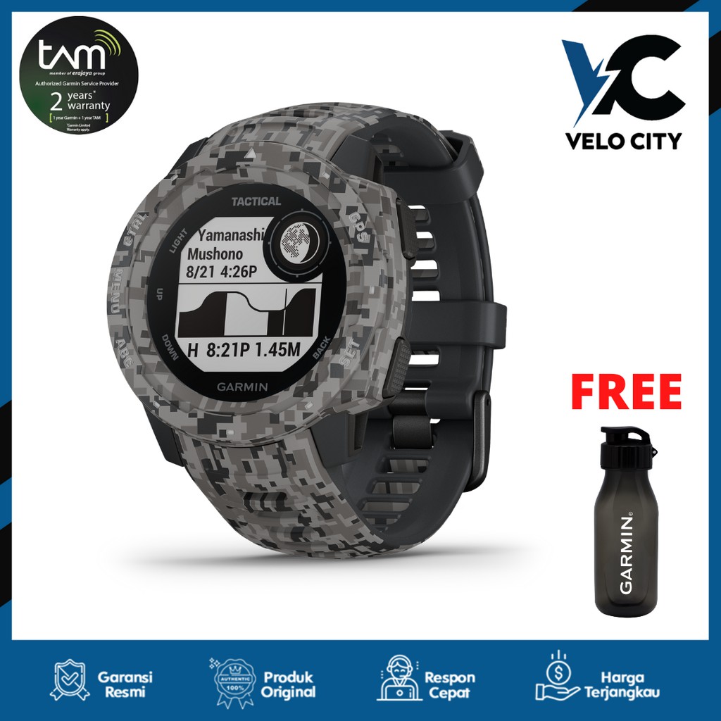 Garmin Instinct Tactical Camo Monterra Gray - Tam 2 Tahun