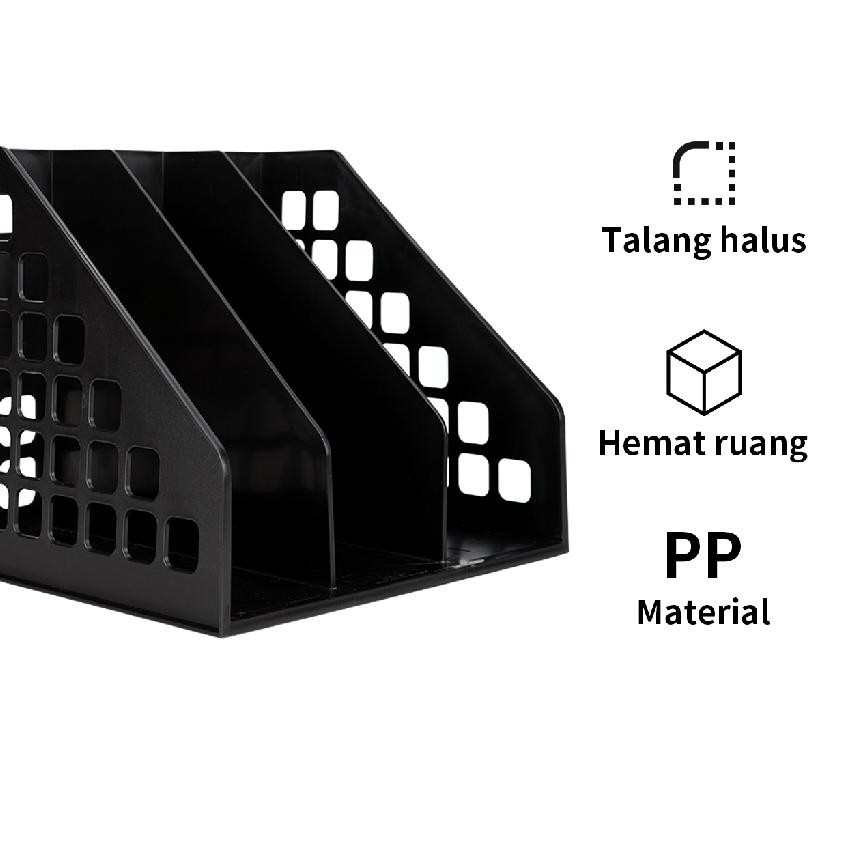 

☼ Deli File Tray Tempat Majalah terbuat dari Plastik PP yang tahan lama 9830 ✲