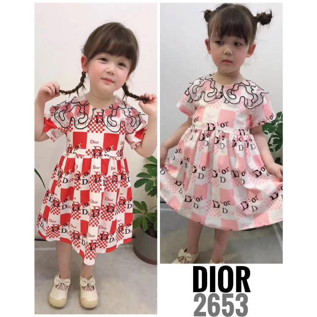 Dress anak import / dress kekinian dior