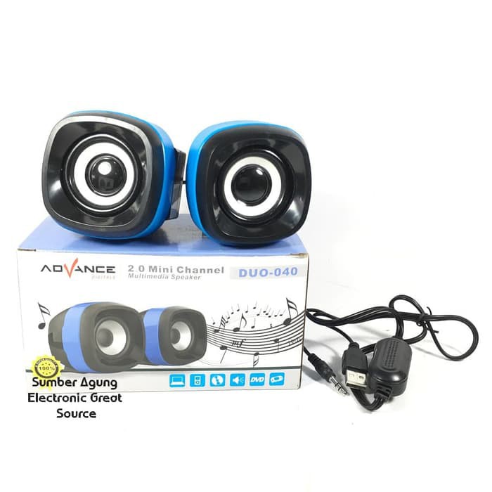 Speaker Komputer Duo-040 Advance Duo 40 2.0 Mini Channel Speaker Pasif