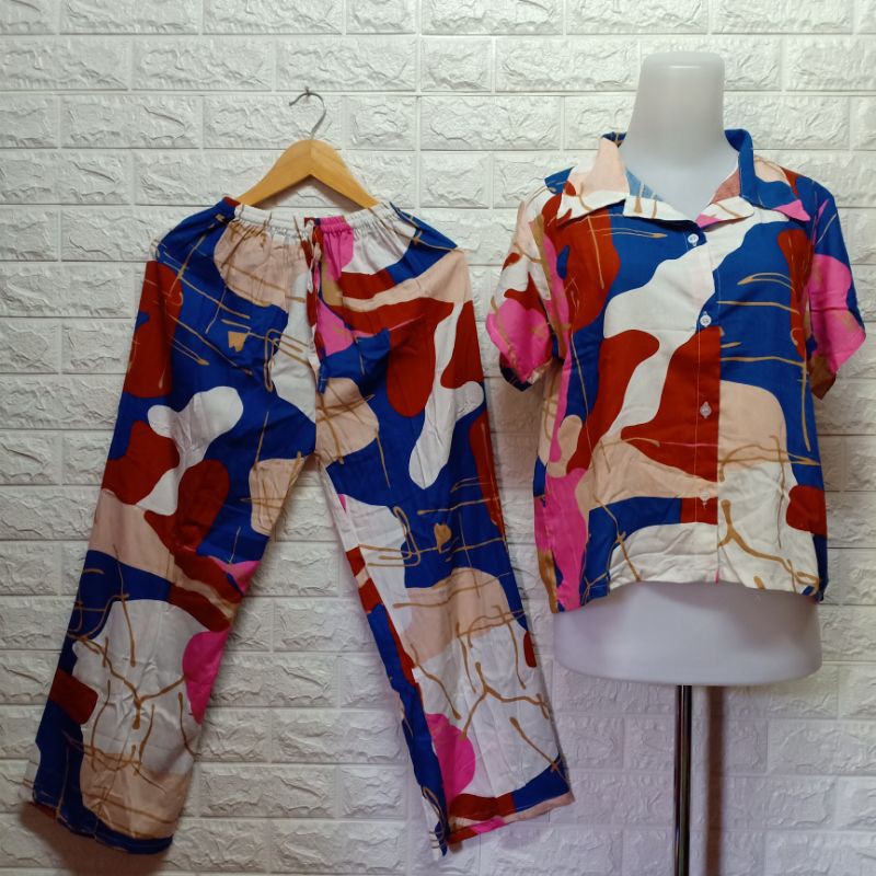 PIYAMA CELANA PANJANG MOTIF XL