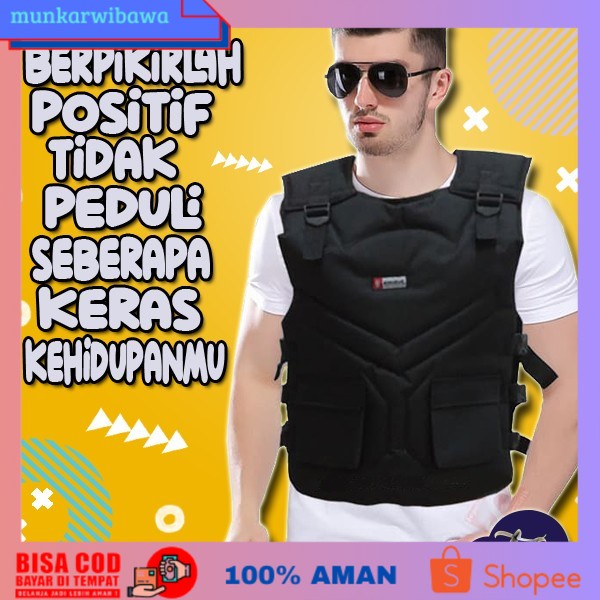 (BISA COD) ROMPI MOTOR PELINDUNG DADA EIGER BAHAN DINNIR WARNA HITAM