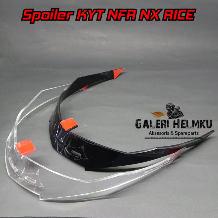 Spoiler Helm KYT NFR NX RACE NFJ Hitam Clear Aksesoris Helm Full Face