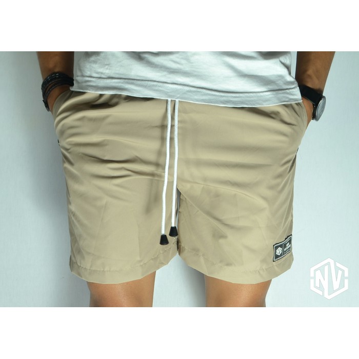 CREAM - Celana Pendek Santai Pantai Original Noir Vetements