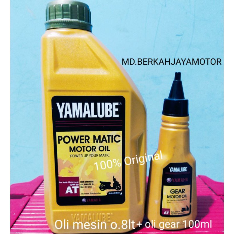 Paket oli yamalube power matic 0.8lt + oli gear yamalube 100ml 100% original