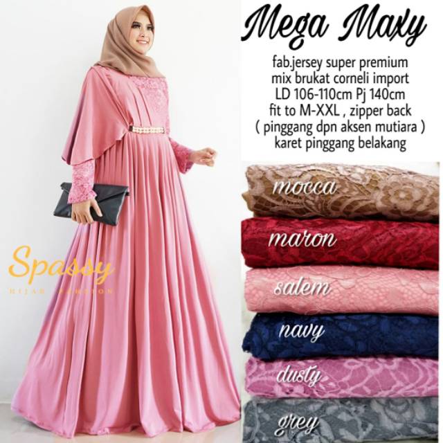 GAMIS MAXY MEGA ORI BY SPASSY PREMIUM HIJAB SYAR'I