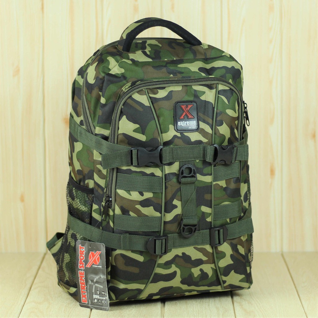 Tas Ransel Pria Motif Army Backpack Travelling Outdoor Camping Trendy Tas Gendong Laki Laki Terbaru