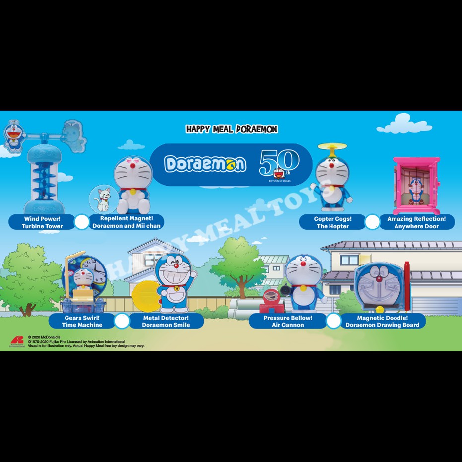 Happy Meal McDonalds McD Doraemon 50th Anniversary