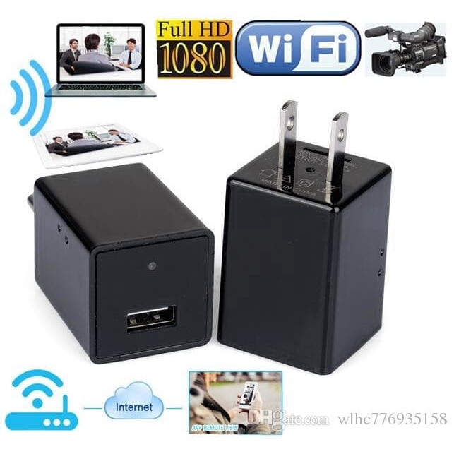 SPY CAM SPY KAMERA SPY ADAPTOR CHARGER WIFI FULL HD 1080P