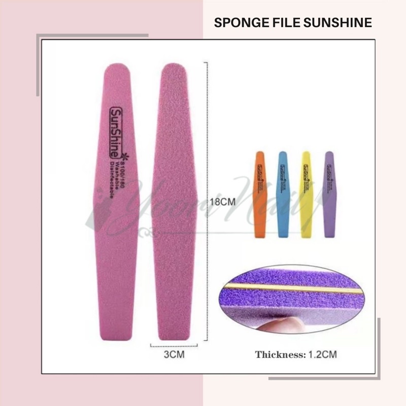 Sponge file sunshine nail buffer nail file buffing nails kikir kuku