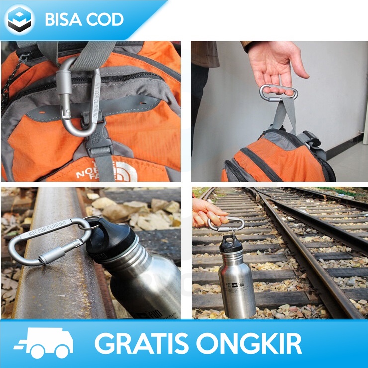 CARABINER / KARABINER GANTUNGAN TAS LIXADA QUICKDRAW STAINLESS STEEL