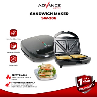 Advance Sandwich Maker  SW-206 Mesin Pembuat Roti Lapis untuk Sarapan Garansi Resmi 1 tahun