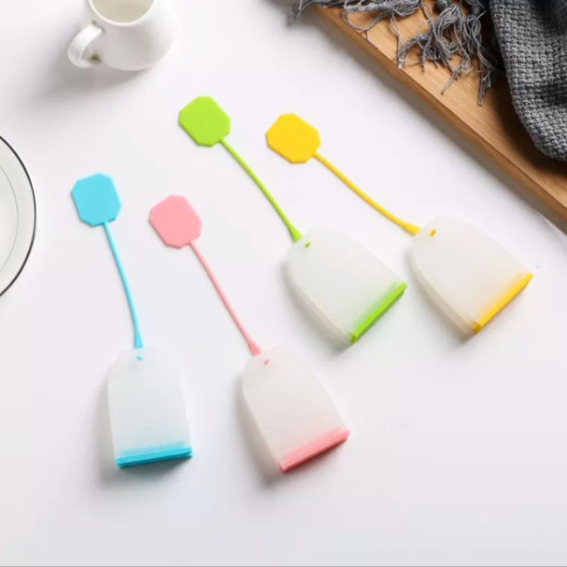 Silicone Tea Bag / Filter Silicone Tea Pot / Filter Silicone Tea Infuser - Warna Acak