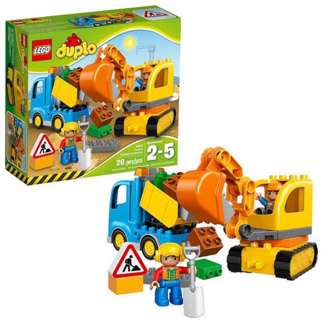 lego duplo truck & tracked excavator