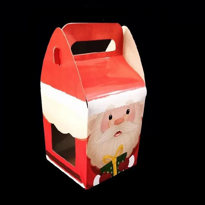 

( 5 Pcs ) Kardus Natal Tas Jinjing Isi 2 Toples 500 Gr Motif Santa Box Tenteng Merry Christmas Ukuran 14x14x15.5 cm