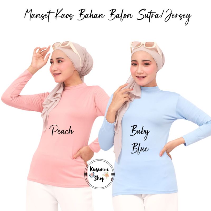 Manset Kaos Bahan Balon Sutra/Inner Kebaya Ukuran XL