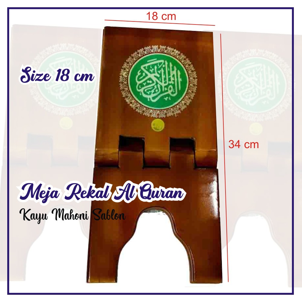 Rekal,Meja,tatakan,Dudukan Alquran Termurah (Sablon) Size 18
