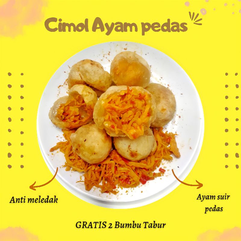 cimol ayam suir pedas cimol mozarella cimol anti meledak cimol crispy jajanan umamy