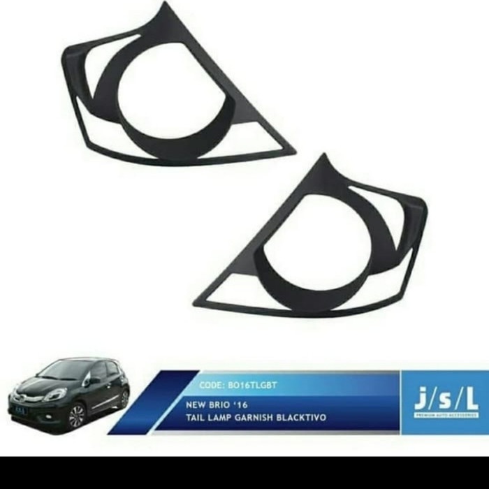 Hiasan Mobil Garnish list Lampu depan dan belakang new Brio 2016 type Hitam Doff Aksesoris Mobil