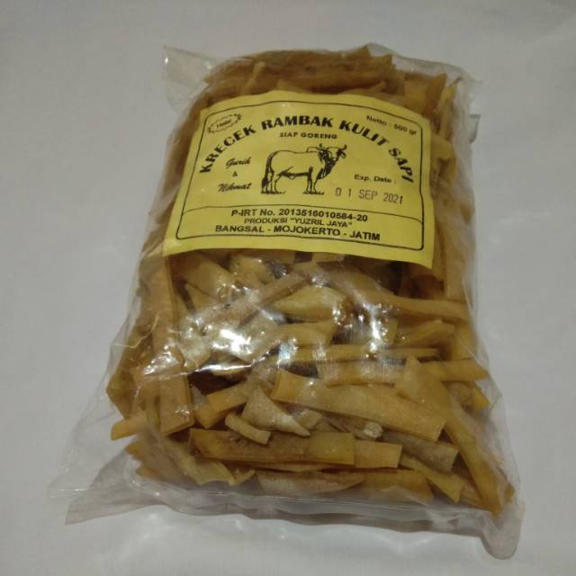 Krupuk Rambak Mentah Super/Asli Kulit Sapi/Krecek Rambak/Krupuk Kulit Sapi/Krupuk Rambak Stik.