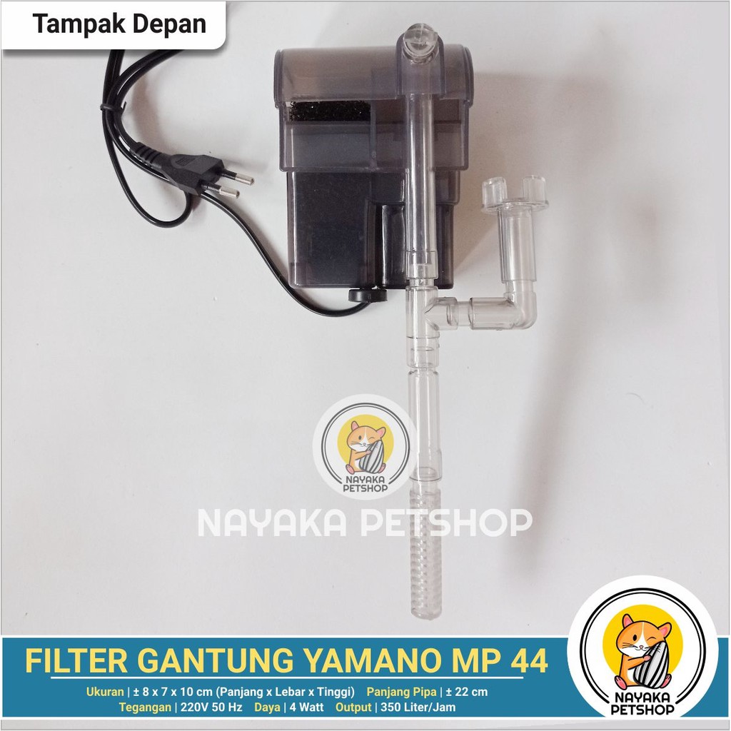 Yamano MP 44 Filter Gantung Aquarium Filter Hanging Hang On Saringan Air Aquascape Mini