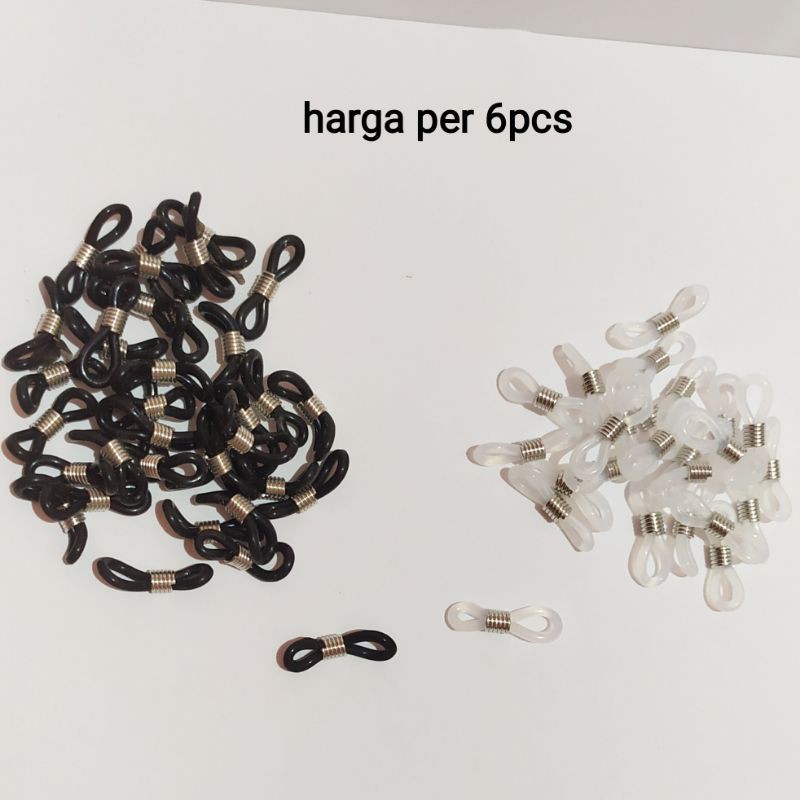 6 pcs kokot kacamata / kait kacamata / karet kacamata