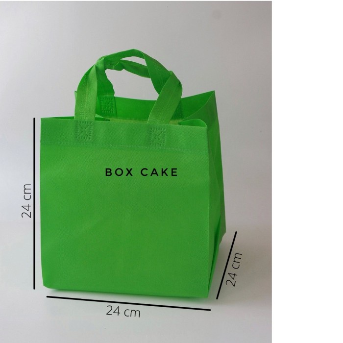 

NEW Tas spunbond polos jinjing goodie bag kue kotak nasi 24 24 24 cm - Biru Muda