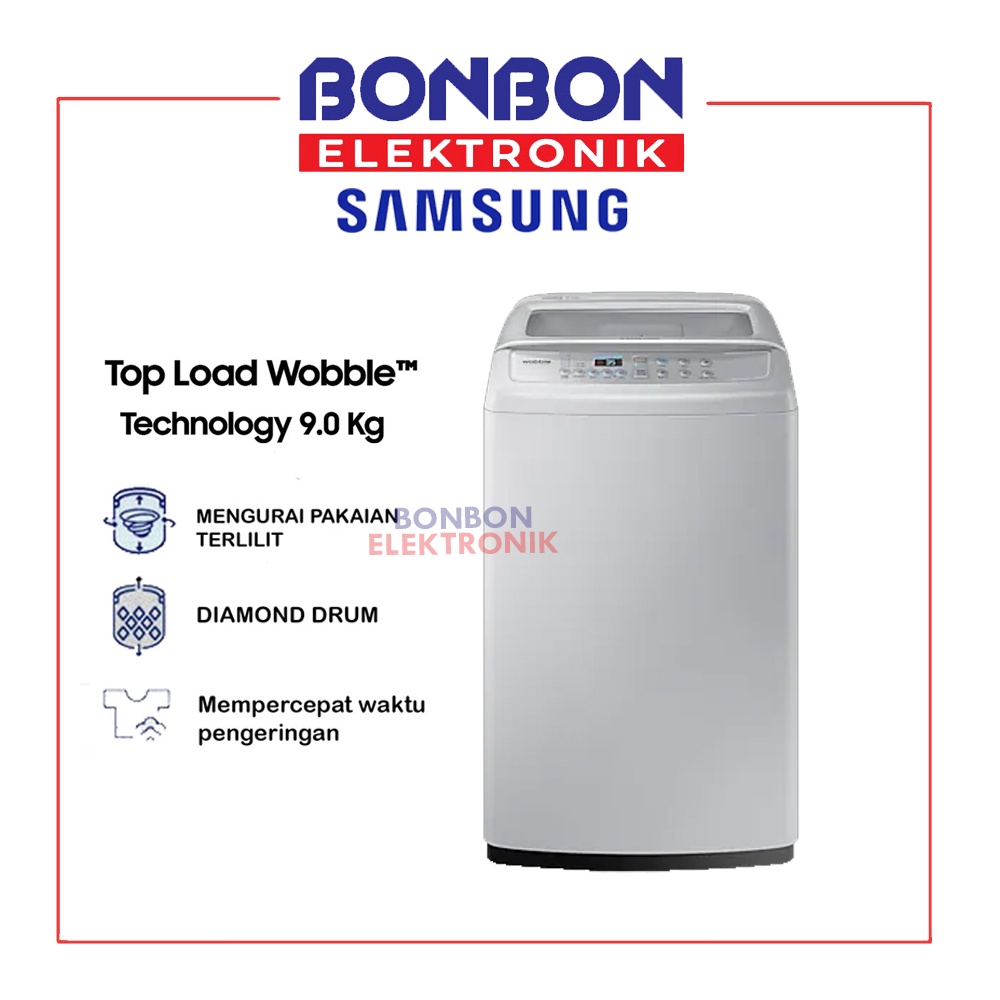 Samsung Mesin Cuci 1 Tabung 9.0 Kg WA90H4200SG / WA90H4200 9KG