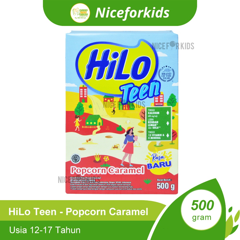 HiLo Teen 500gr Susu Pertumbuhan Remaja 12-17 Tahun Susu Tinggi Kalsium dan Rendah Lemak