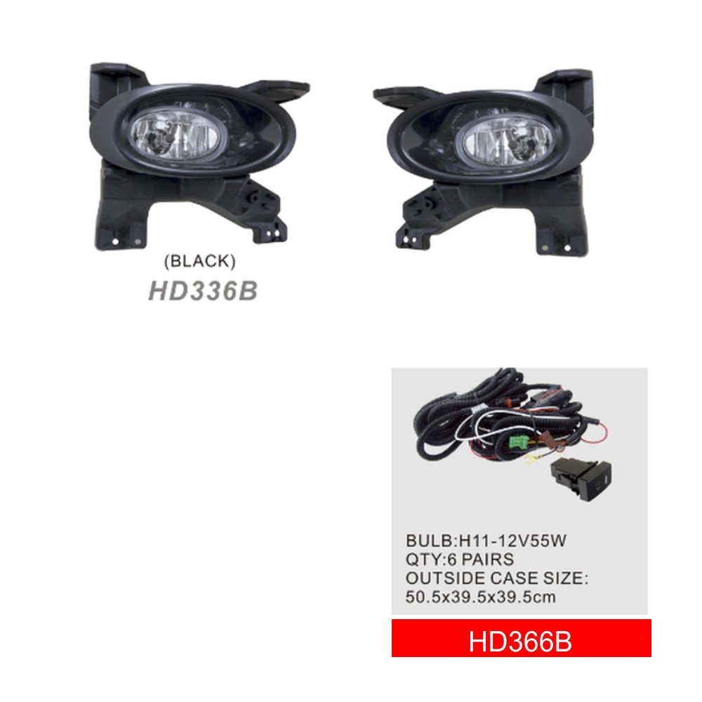 FOGLAMP / LAMPU KABUT DLAA HD336B CHROME HONDA B CITY 2009