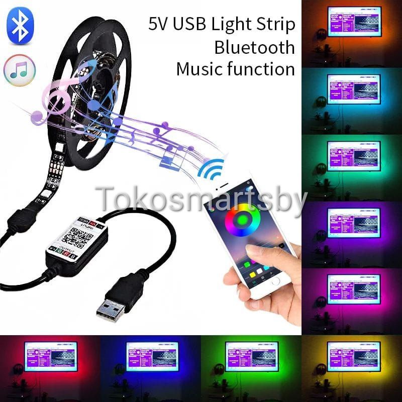 5V USB Light Strip Bluetooth  Music Function / LED Strip 5050 RGB Bluetooth