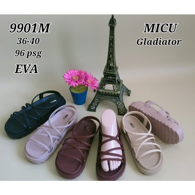 Sandal Gladiator Tebal 4cm BEST SELLER Import Morego 1989 atau LCR 1989 atau Mokaya 1990-1 atau Micu 9901M atau Mokaya 1986-2