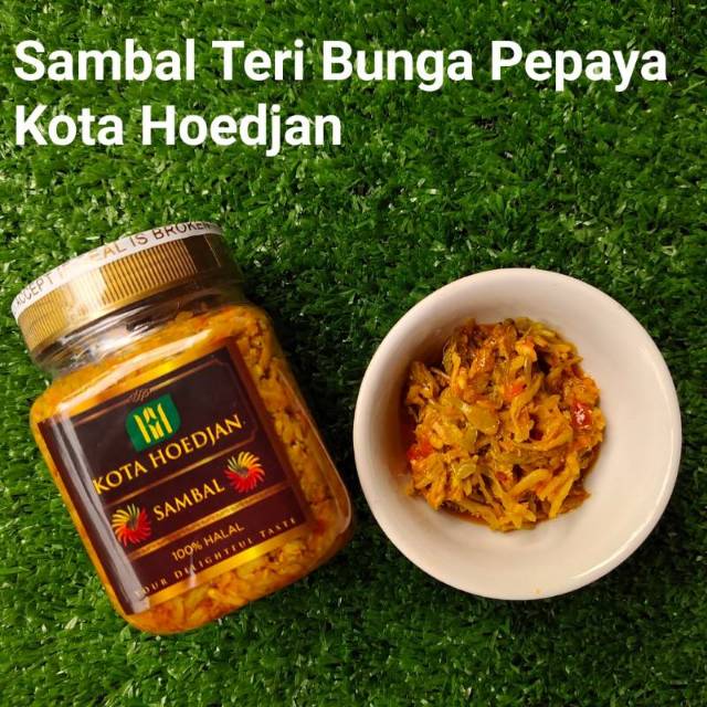 [READY SIAP KIRIM]  TERI MEDAN + BUNGA PEPAYA - SAMBAL KOTA HOEDJAN