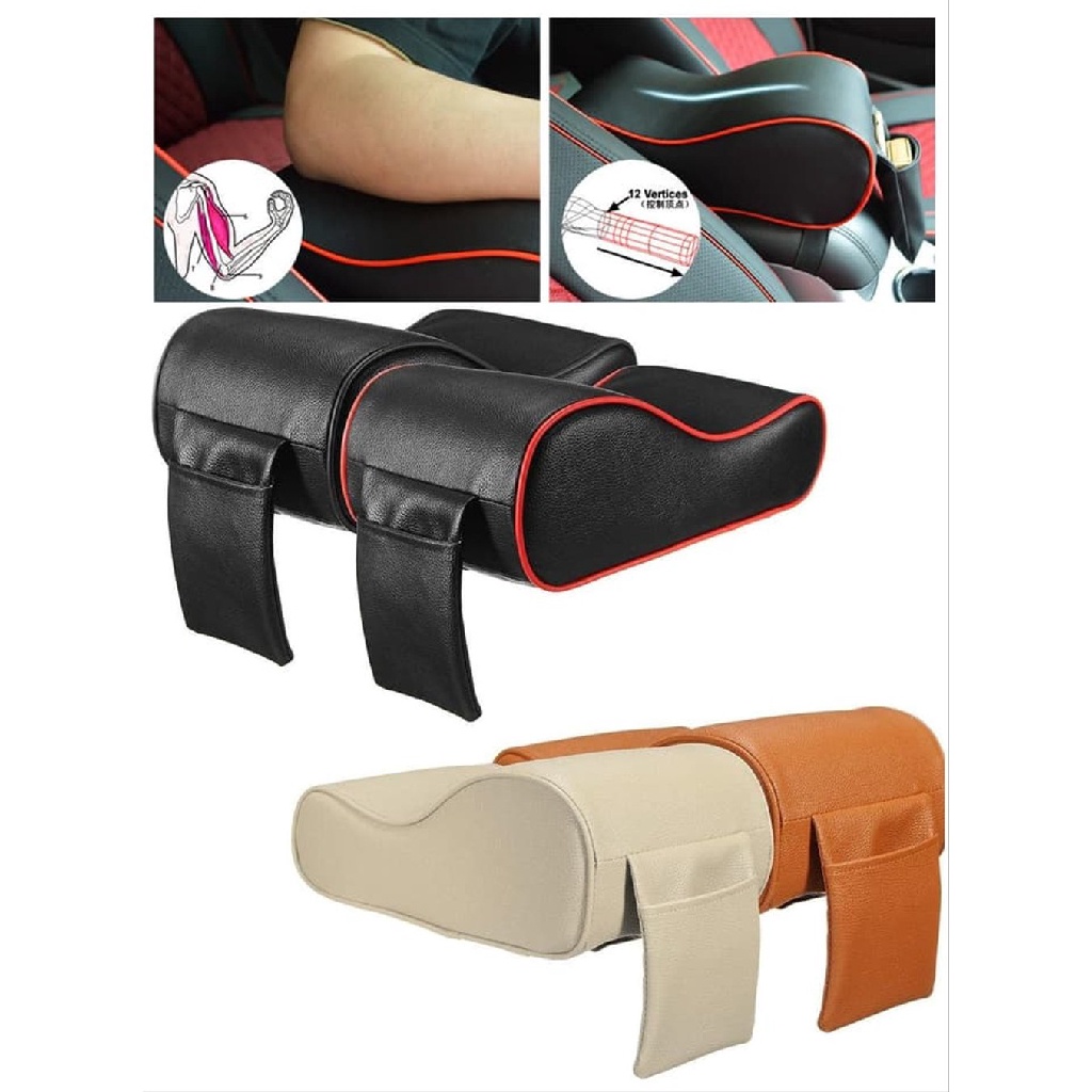 Bantal Siku Sandaran Tangan Mobil Car Arm Rest Pillow Pad Handrest High Quality Kantong Hp Mobil Memory Foam