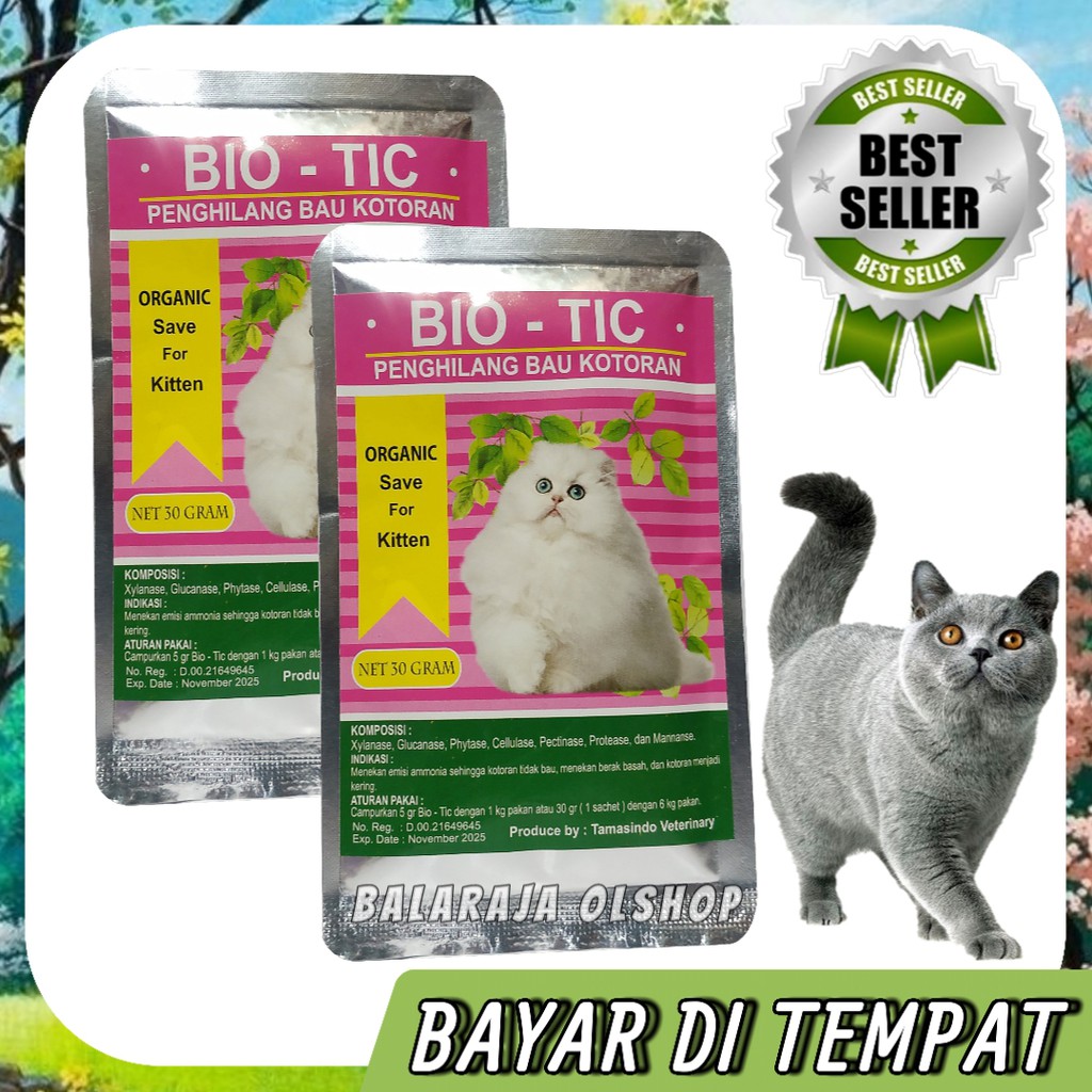 Obat Bau Pup Kucing Bio-Tic Penghilang Bau Kotoran Kucing Bio Tic