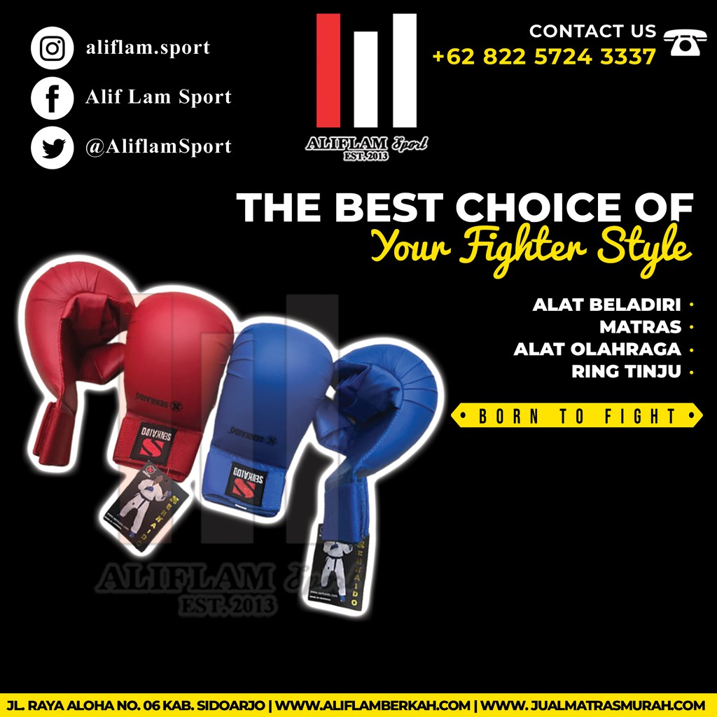 Sarung Tangan Karate Anak Dewasa Glove Karate Hand Protector Karate SENKAIDO Sarung Tinju Karate