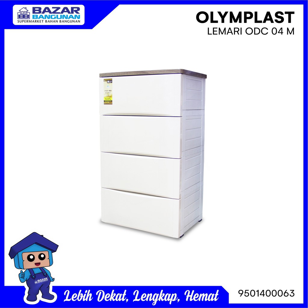  Olymplast  Lemari Baju Pakaian Plastik Drawer Cabinet 4 